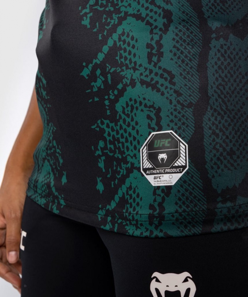 Maillot Venum UFC Adrenaline by Authentic Fight Night Walkout Emerald Edition Femme Vert Noir  | DHU-2729232
