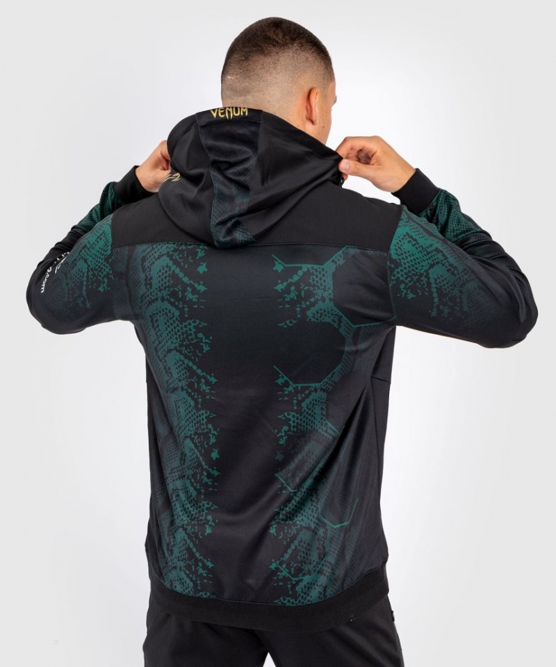 Veste Venum UFC Adrenaline by Authentic Fight Night Walkout Hoodie Emerald Edition Homme Vert Noir Doré  | JNO-5485446