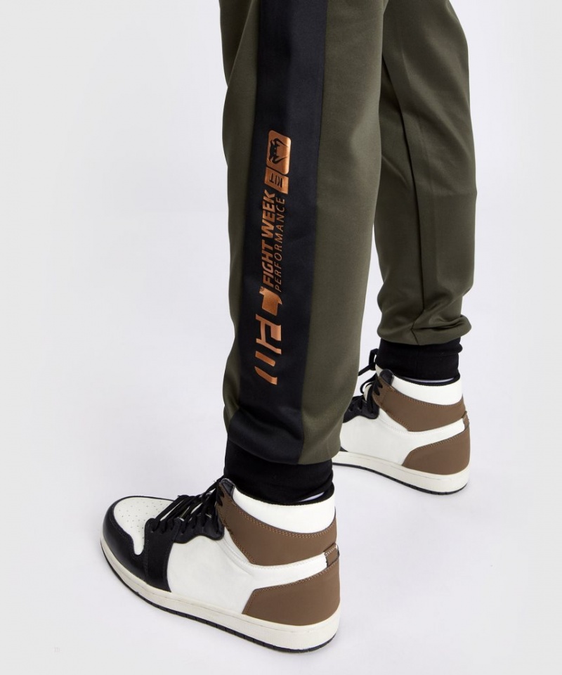Pantalon Venum UFC Adrenaline by Fight Week Performance Jogging Homme Kaki Marron  | TQU-0601819